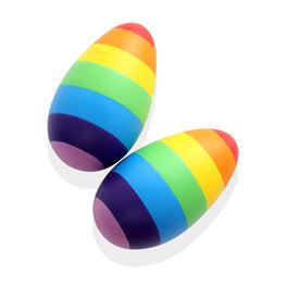 Rainbow Wooden Egg Shaker - Rattle Toy for New Born Babies & Toddlers