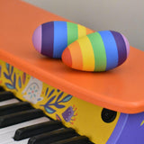 Rainbow Wooden Egg Shaker - Rattle Toy for New Born Babies & Toddlers