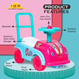 Barbie Mini Ride On | Push Ride-on | Push Car with Storage | Ride-On Car with Backrest | Ride On for Toddlers | For Kids 3+ years