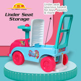 Barbie Mini Ride On | Push Ride-on | Push Car with Storage | Ride-On Car with Backrest | Ride On for Toddlers | For Kids 3+ years