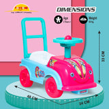 Barbie Mini Ride On | Push Ride-on | Push Car with Storage | Ride-On Car with Backrest | Ride On for Toddlers | For Kids 3+ years