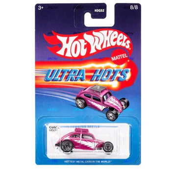 Ultra Hots Retro 2024 Edition 1:64 Scale Custom Volkswagen Beetle Pro Die-Cast Vehicles with Full Front & Rear Decoration VUM Parts for Ages 3+