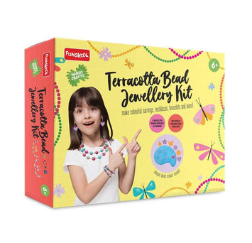 Handycrafts Terracota Bead Jewellery - Jewellery Making Kit for Ages 6-15 Years