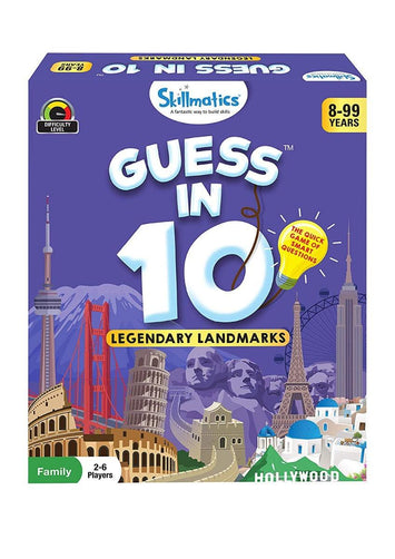 Legendary Landmarks - Guess In 10 (Ages 8-99) | Card Game of Smart Questions | General Knowledge for Families | Gifts for Boys and Girls