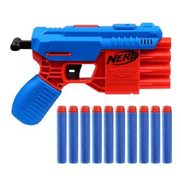 Alpha Strike Fang QS-4 Blaster, 4-Dart Blasting Fire 4 Darts in a Row, 10 Official Nerf Elite Darts Easy Load-Prime-Fire
