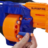Elite Strike SurgeFire Blaster 15-Dart Rotating Drum, Slam Fire, Includes 15 Official Nerf Elite Darts for Children, Teens, Adults