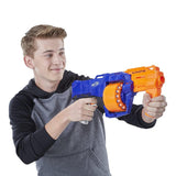 Elite Strike SurgeFire Blaster 15-Dart Rotating Drum, Slam Fire, Includes 15 Official Nerf Elite Darts for Children, Teens, Adults