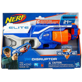 N-Strike Elite Disruptor Toy Blaster 6-Dart Rotating Drum, Slam Fire, Includes 6 Official Nerf Elite Darts, Toys for Kids, Teens, Adults