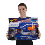 N-Strike Elite Disruptor Toy Blaster 6-Dart Rotating Drum, Slam Fire, Includes 6 Official Nerf Elite Darts, Toys for Kids, Teens, Adults
