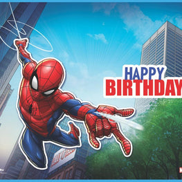 Marvel Spider Man Happy Birthday Foil Backdrop, Pack of 1
